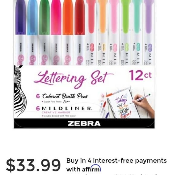 SOLD!!!ZEBRA Lettering Set 12ct - Picture 2 of 3